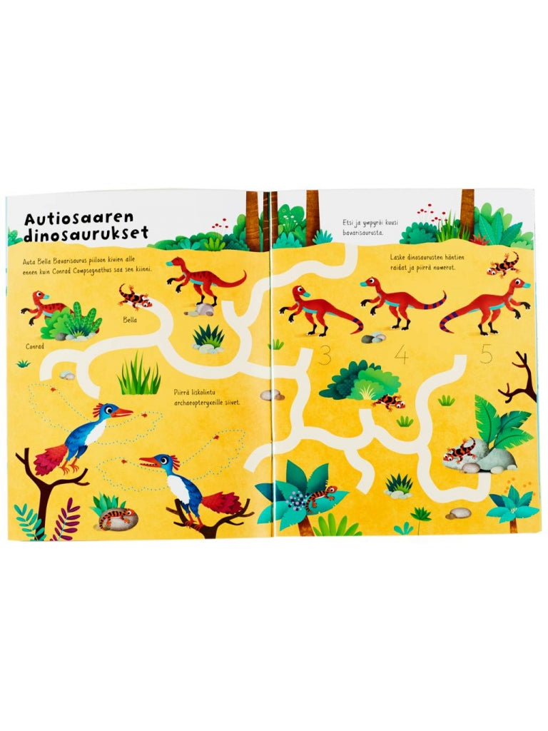 Oppi ja Ilo Pyyhittävät Dinosauruspuuhat Puuhakirja