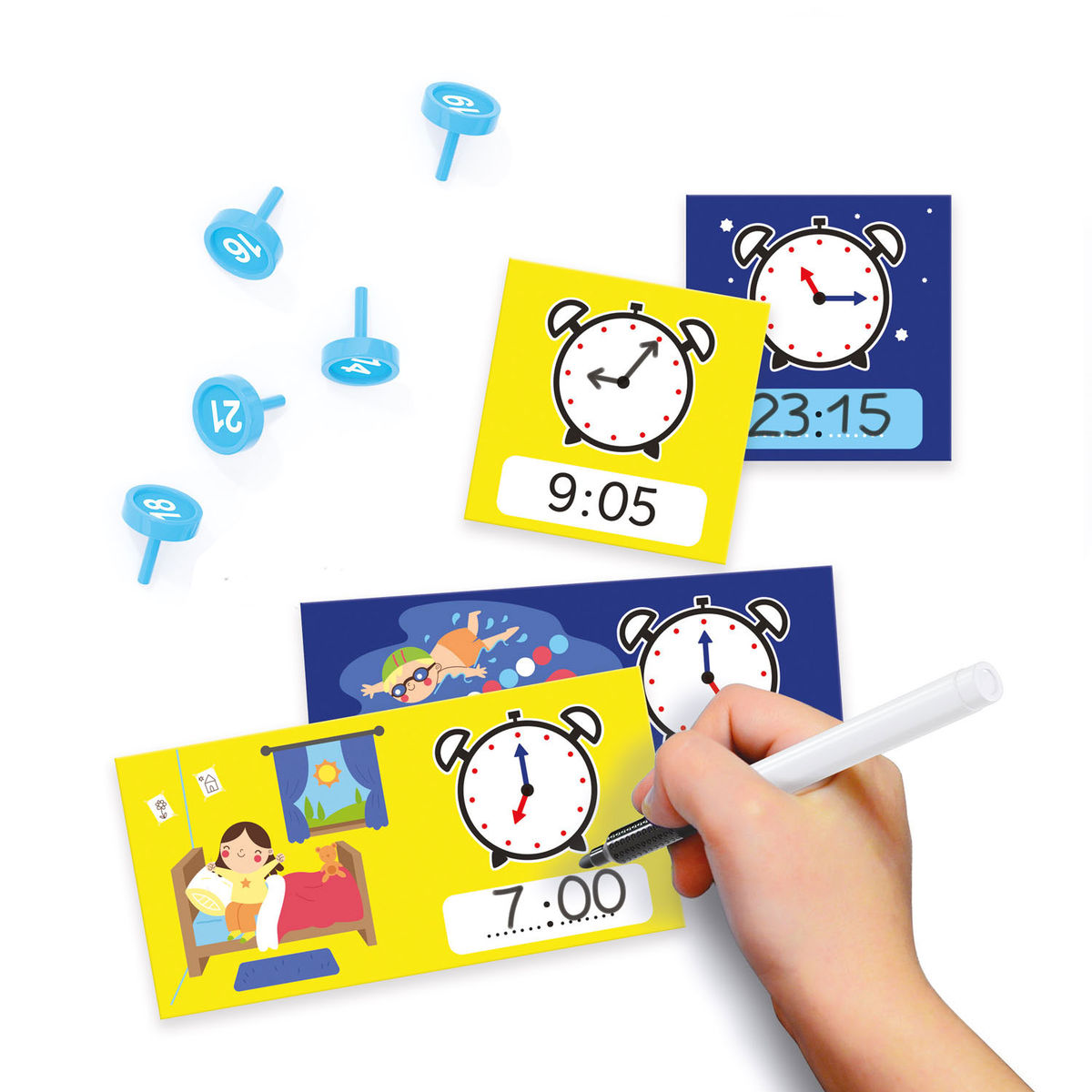Quercetti Primo Clock, Opettele kellonajat