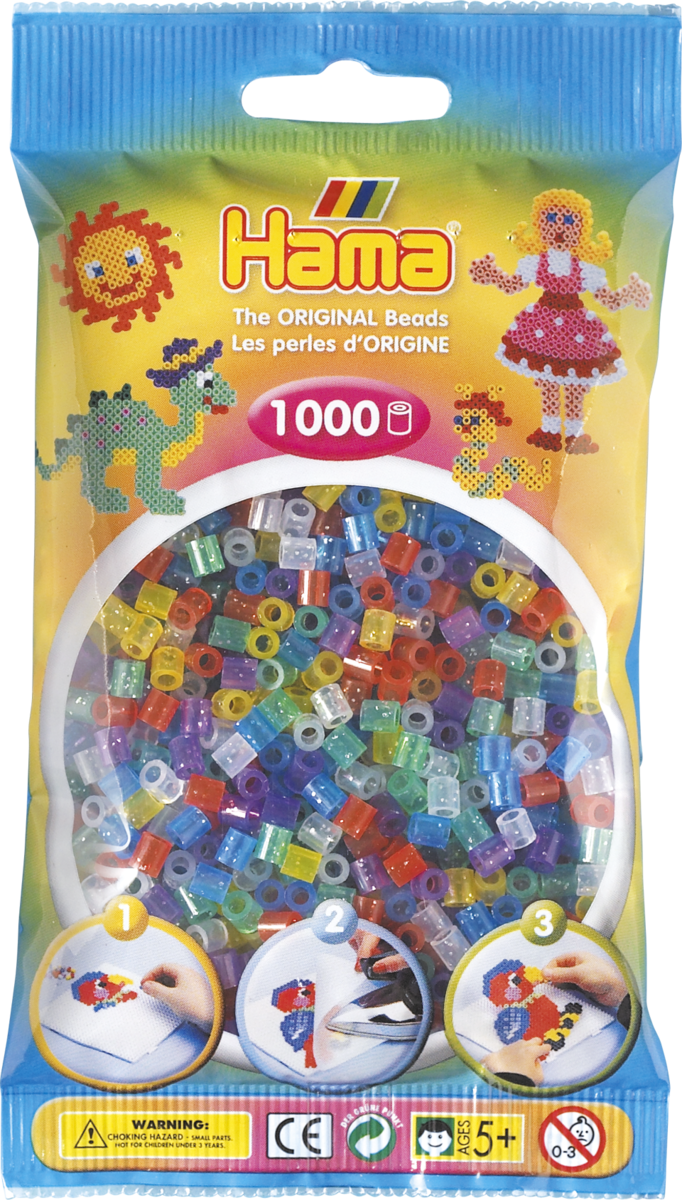 Hama Helmet Midi 1000 kpl Glitter Mix