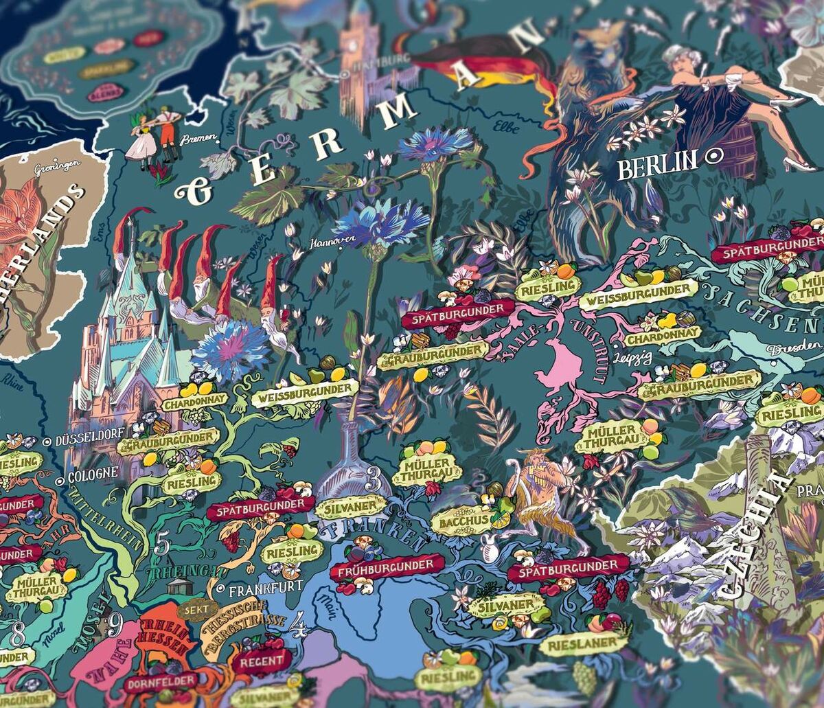 Water & Wines Germany, Wine Puzzle 1000 Palan Palapeli