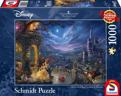 Schmidt 1000 Palan Palapeli Disney, The Beauty and the Beast, Dancing in the Moonlight