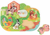 Janod Iloiset Maatilan Eläimet Nuppipalapeli