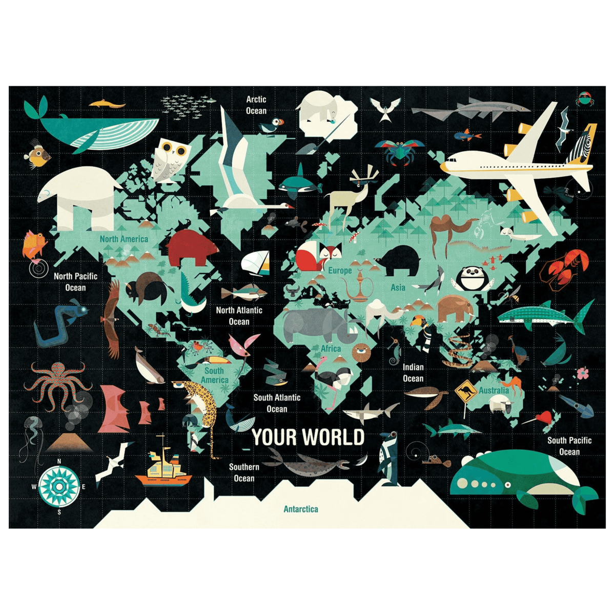Mudpuppy 1000 Palan Palapeli Your World