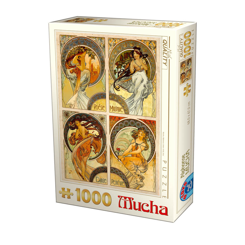 DToys Puzzle 1000 Palan Palapeli Alphonse Mucha - Arts