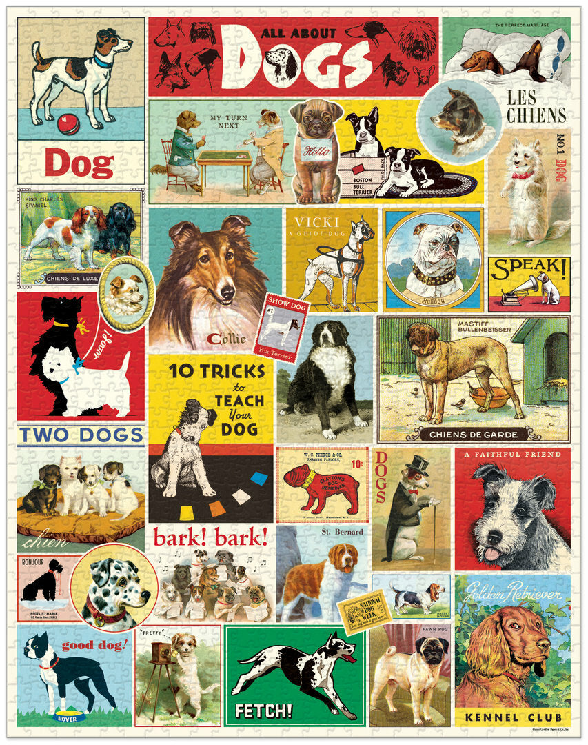 Cavallini & Co. Vintage Puzzle 1000 palaa Dogs
