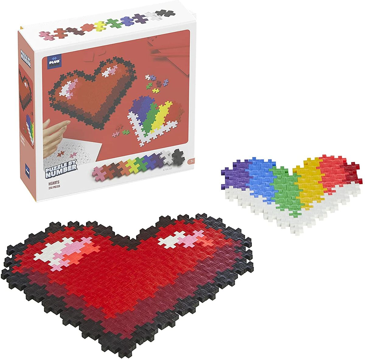 Plus Plus Puzzle By Numbers Sydämet