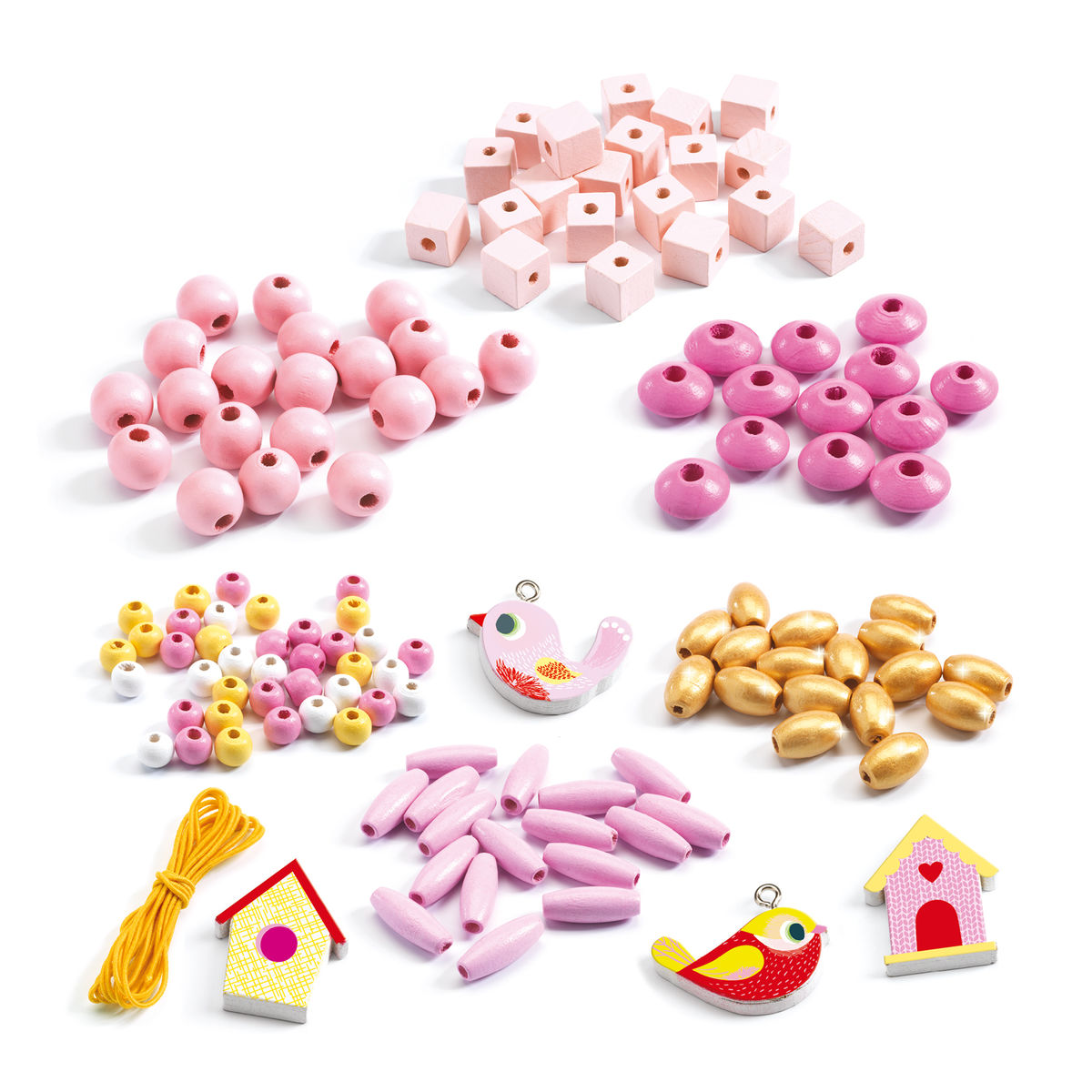 Djeco Puinen Koruntekosetti, Linnut