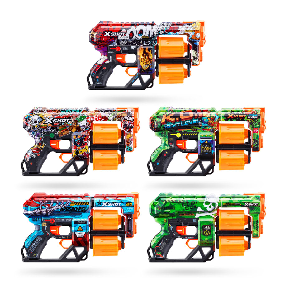 Zuru X-shot SKINS Dread Dart Blaster Vaahtomuoviammusase Lajitelma