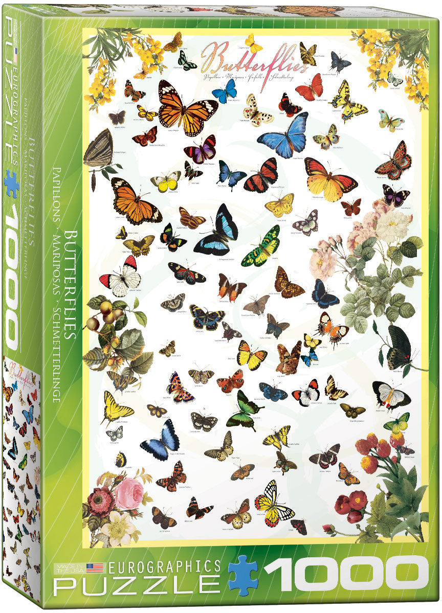 Eurographics 1000 Palan Palapeli Butterflies