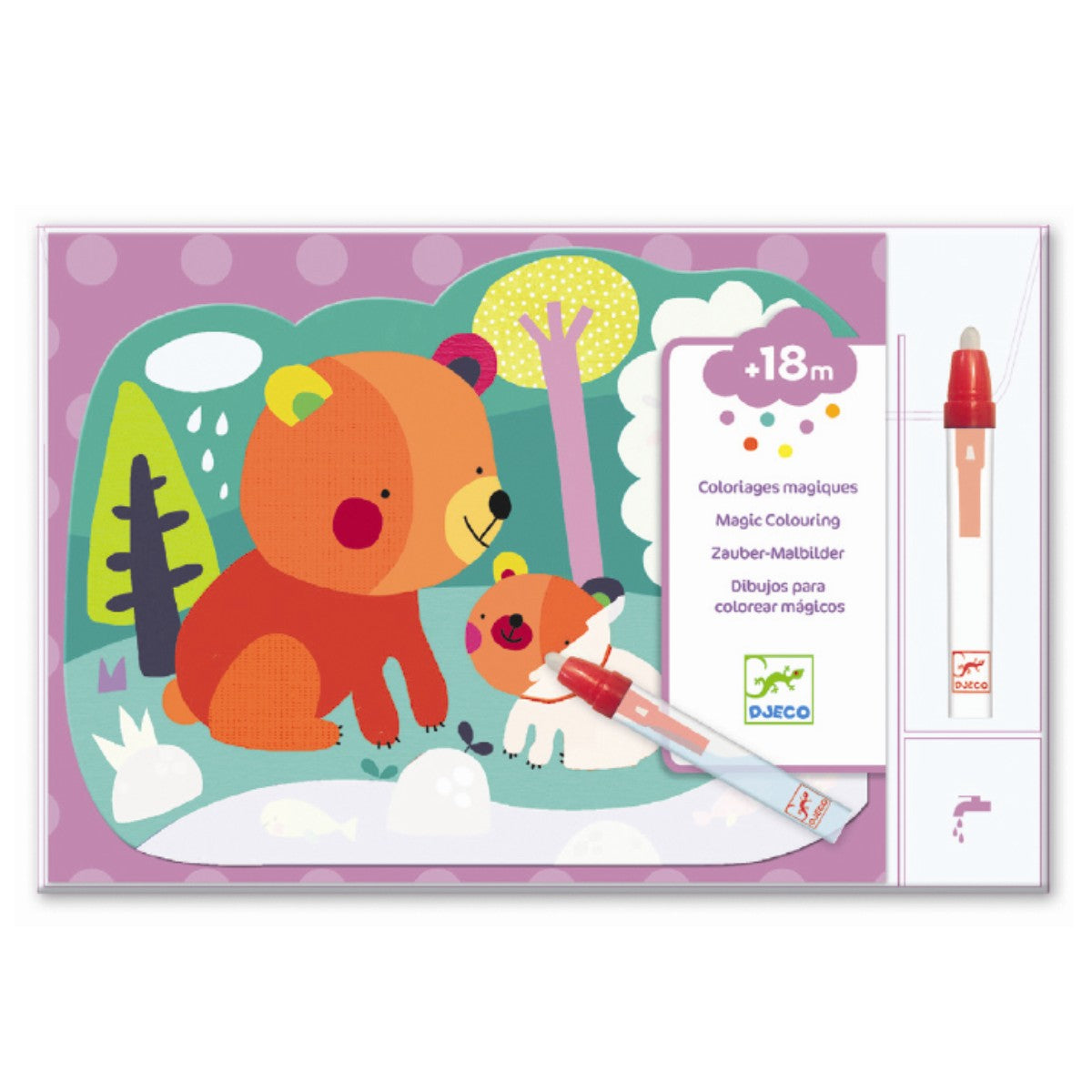 Djeco Vedellä värjättävät kuvat Piilossa Metsässä