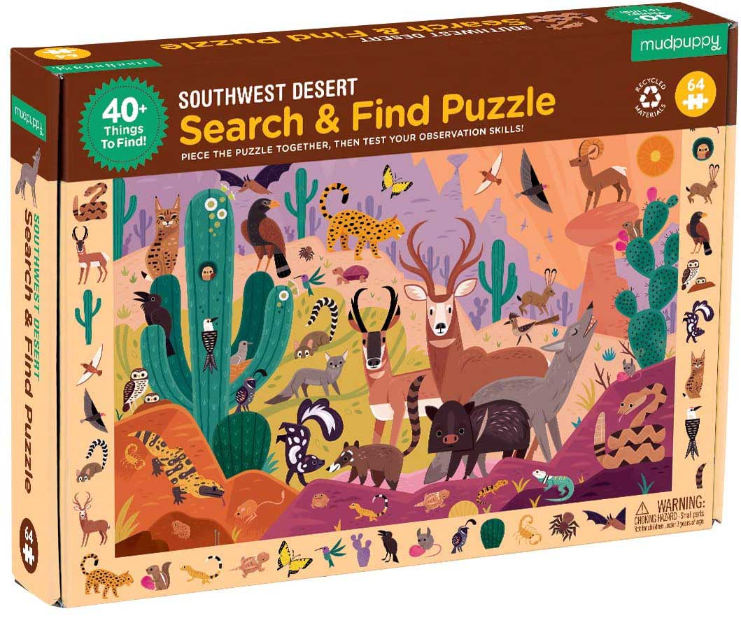 Mudpuppy Search & Find Puzzle 64 Palaa Aavikko