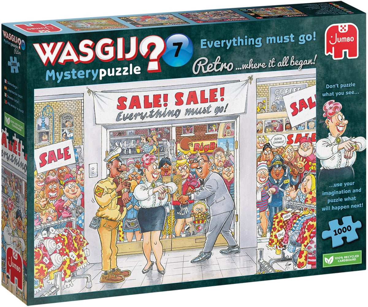 Wasgij Retro Mystery 7, 1000 palan palapeli Everything Must Go!