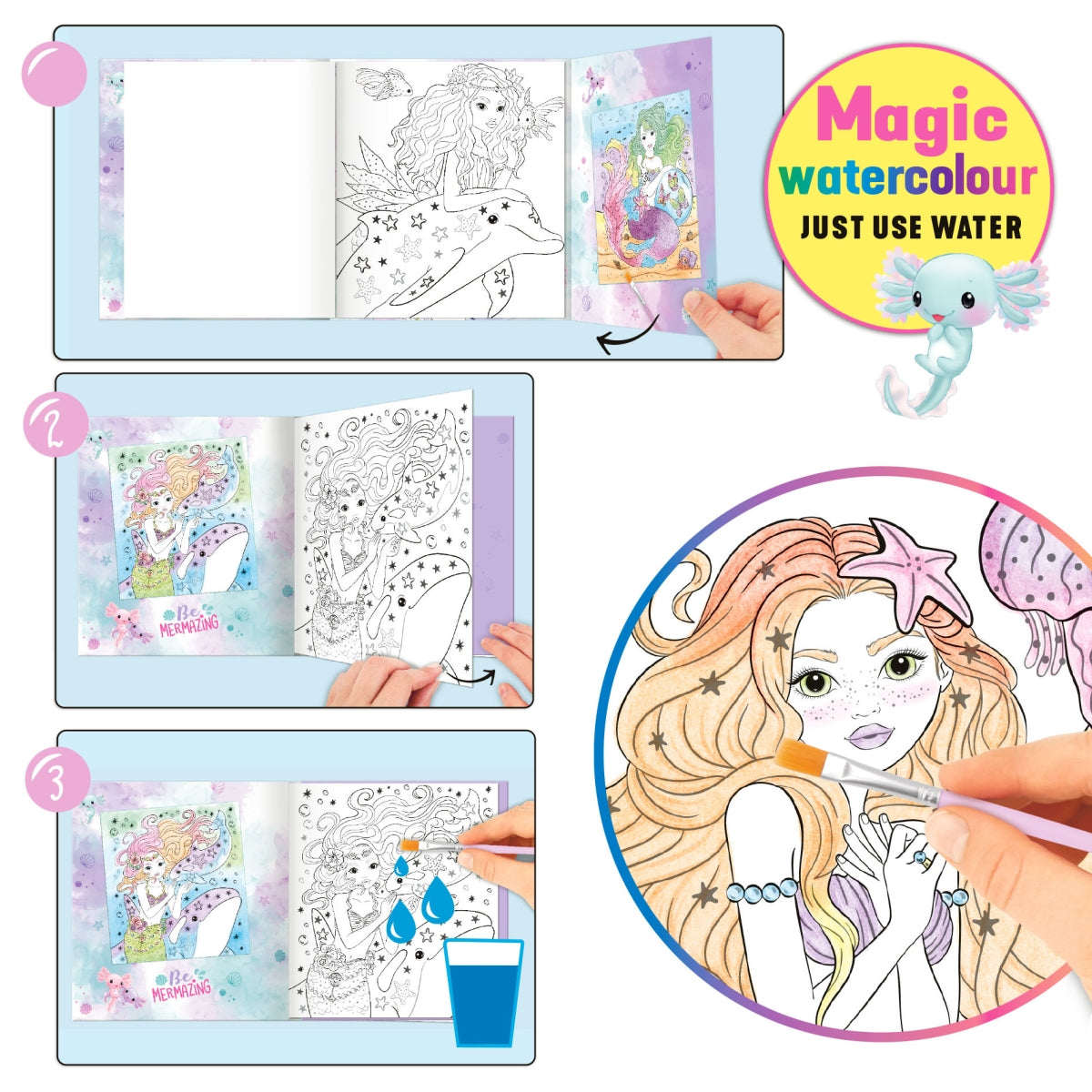 TOPModel Magic Water Coloring Book, Vedellä Värjättävät Kuvat