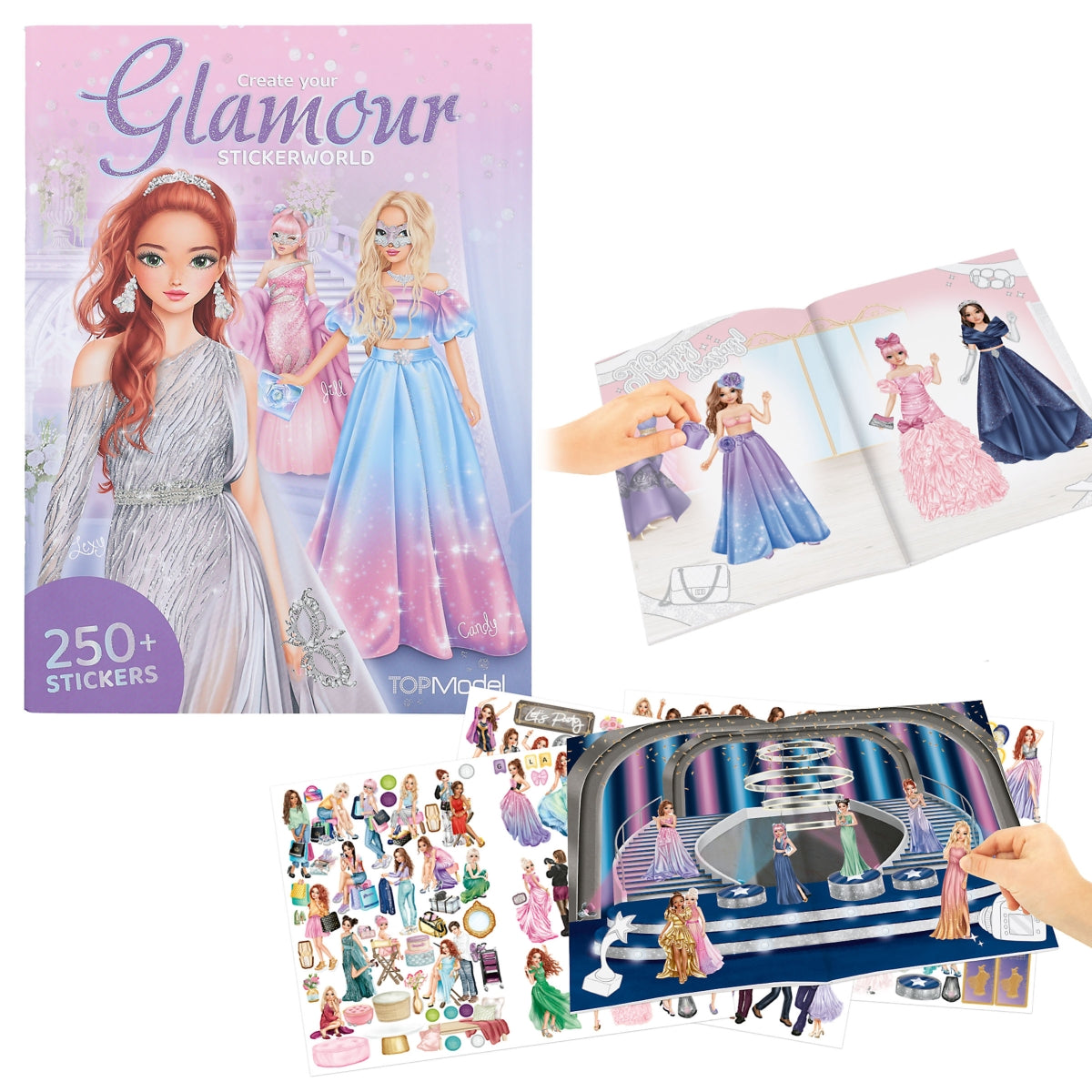 TOPModel Glamour Stickerworld -Puuhakirja