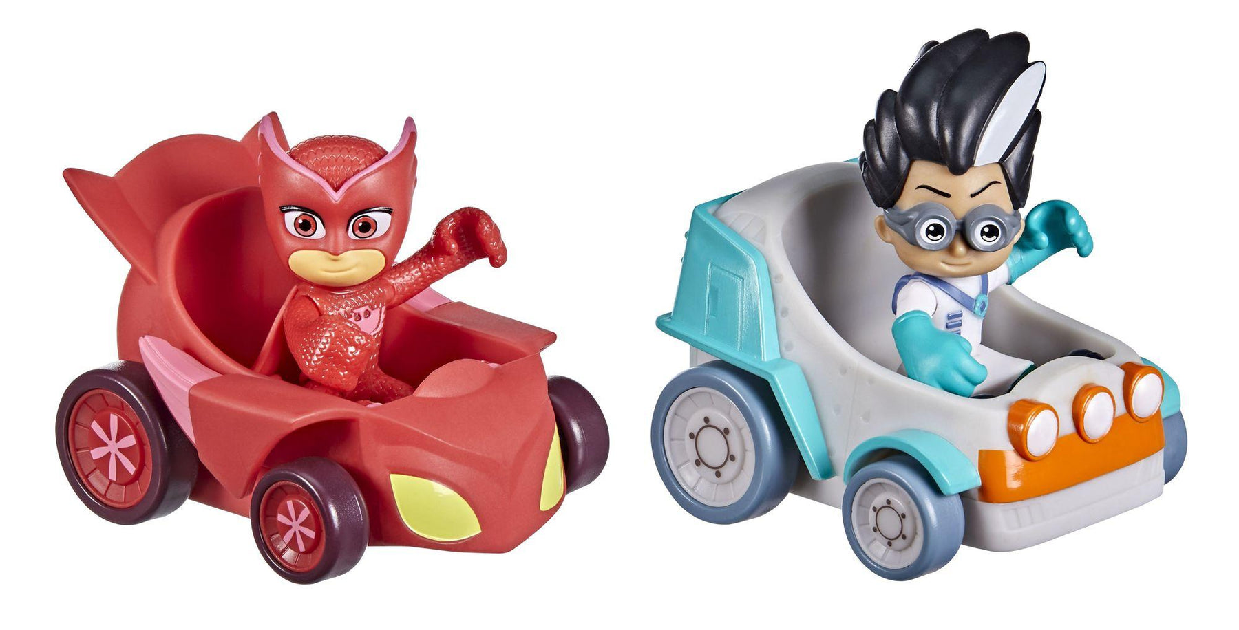 PJ Masks Hero VS Villain, Owlette VS Romeo Hahmot sekä Ajoneuvot