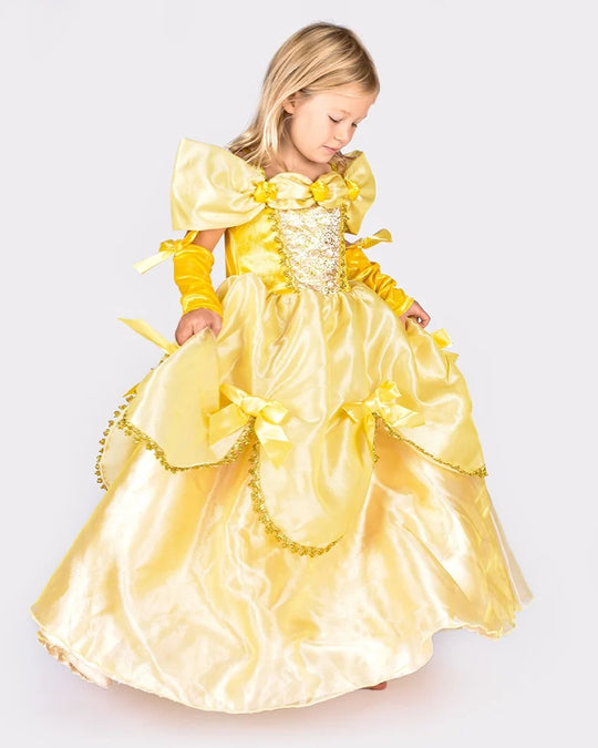 Den Goda Fen "Belle" Keltainen Prinsessamekko 2-4v 98-104cm