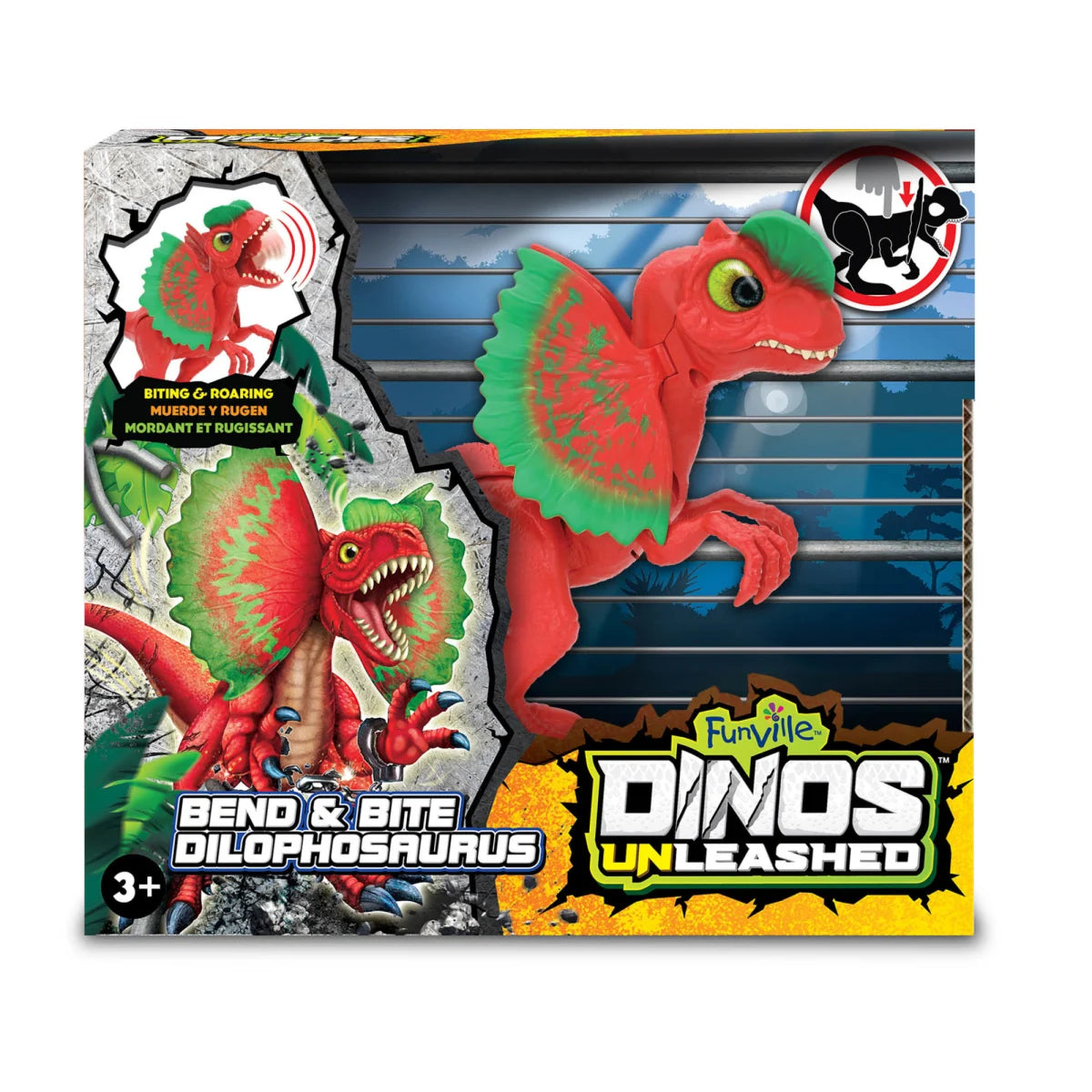 Dinos Unleashed Bend and Bite Dilphosaurus Äänillä