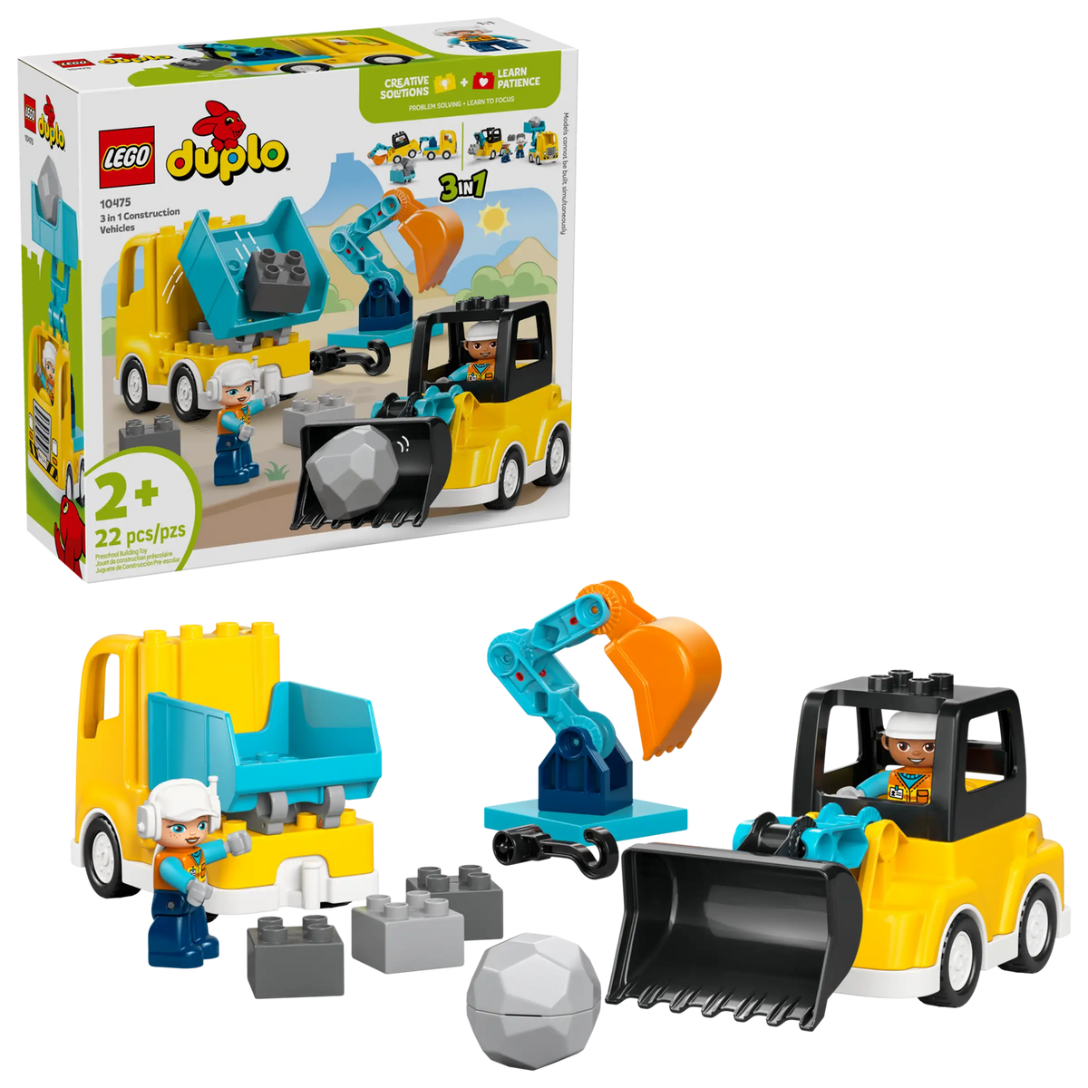 LEGO Duplo 10475 Työmaa-Ajoneuvot 3in1
