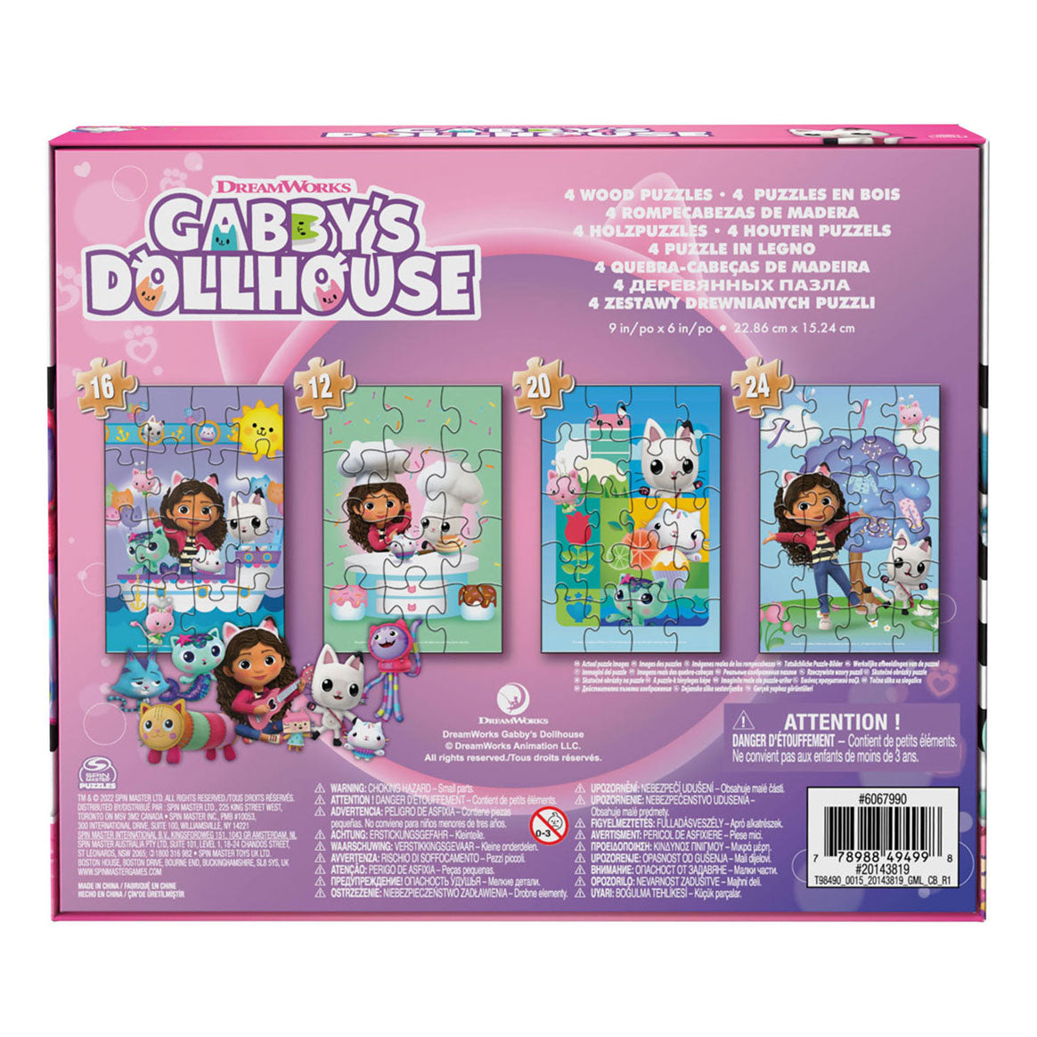Gabby's Dollhouse Puiset Palapelit 4kpl 12-24 Palaa