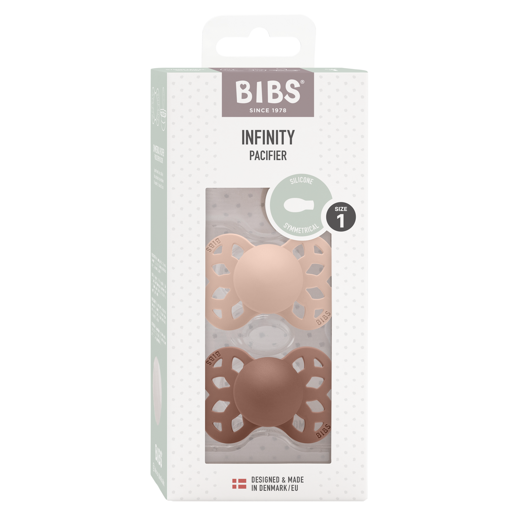 BIBS Infinity Tutti 2kpl Koko 1 Blush/Woodchuck