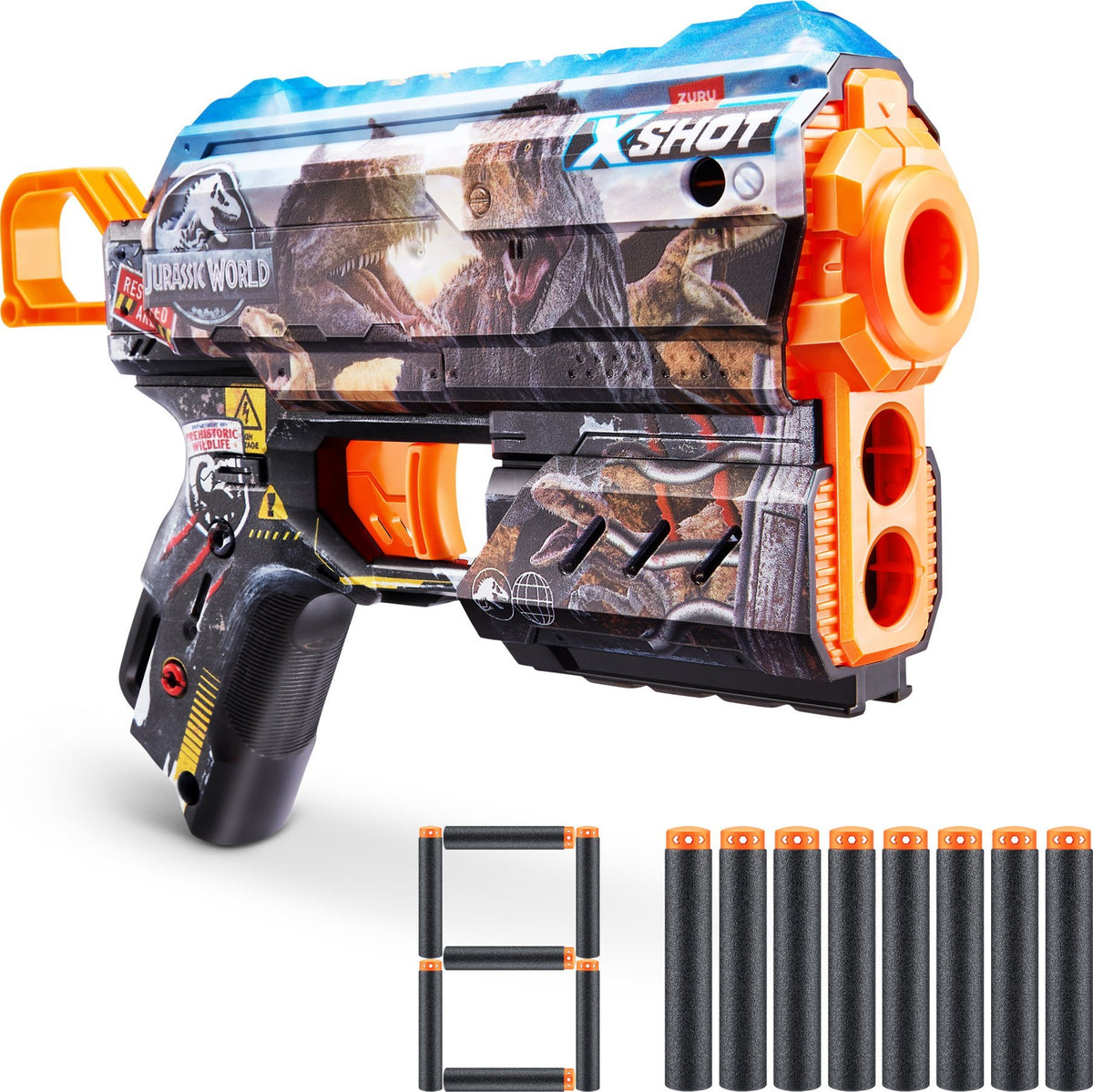 ZURU X-Shot Skins Jurassic World Vaahtoammusase ja Ammukset
