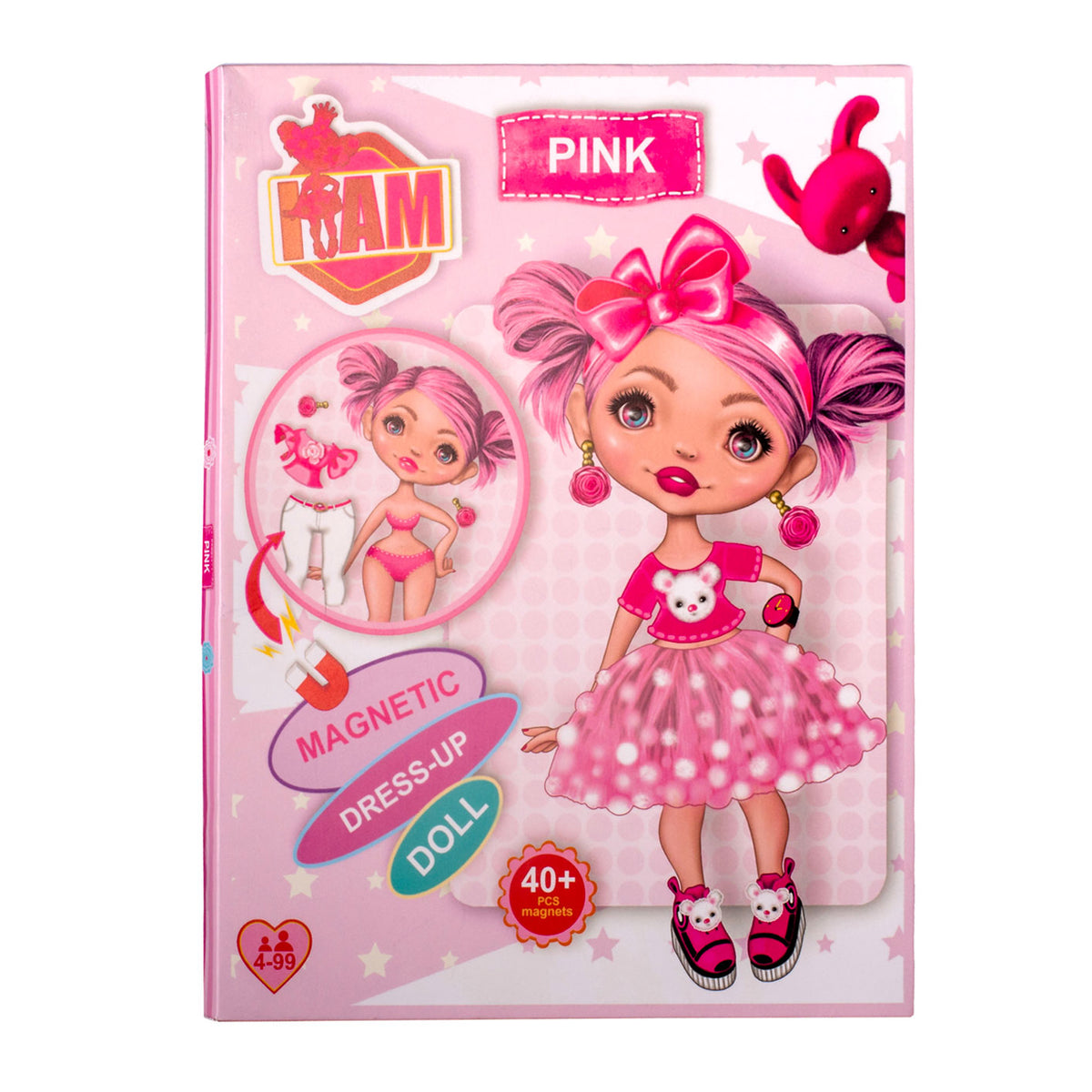 Magneettinen Paperinukke Pink