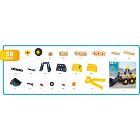Brio Builder Volvo- Pyöräkuormaaja Leikkisetti Valolla
