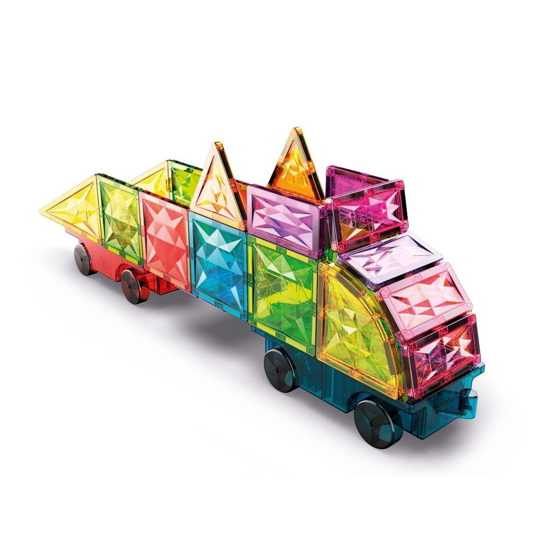 Geomag Magnetic Tiles Gems Vehicles/Kulkuneuvot Magneettinen Rakennussarja 24 Palaa