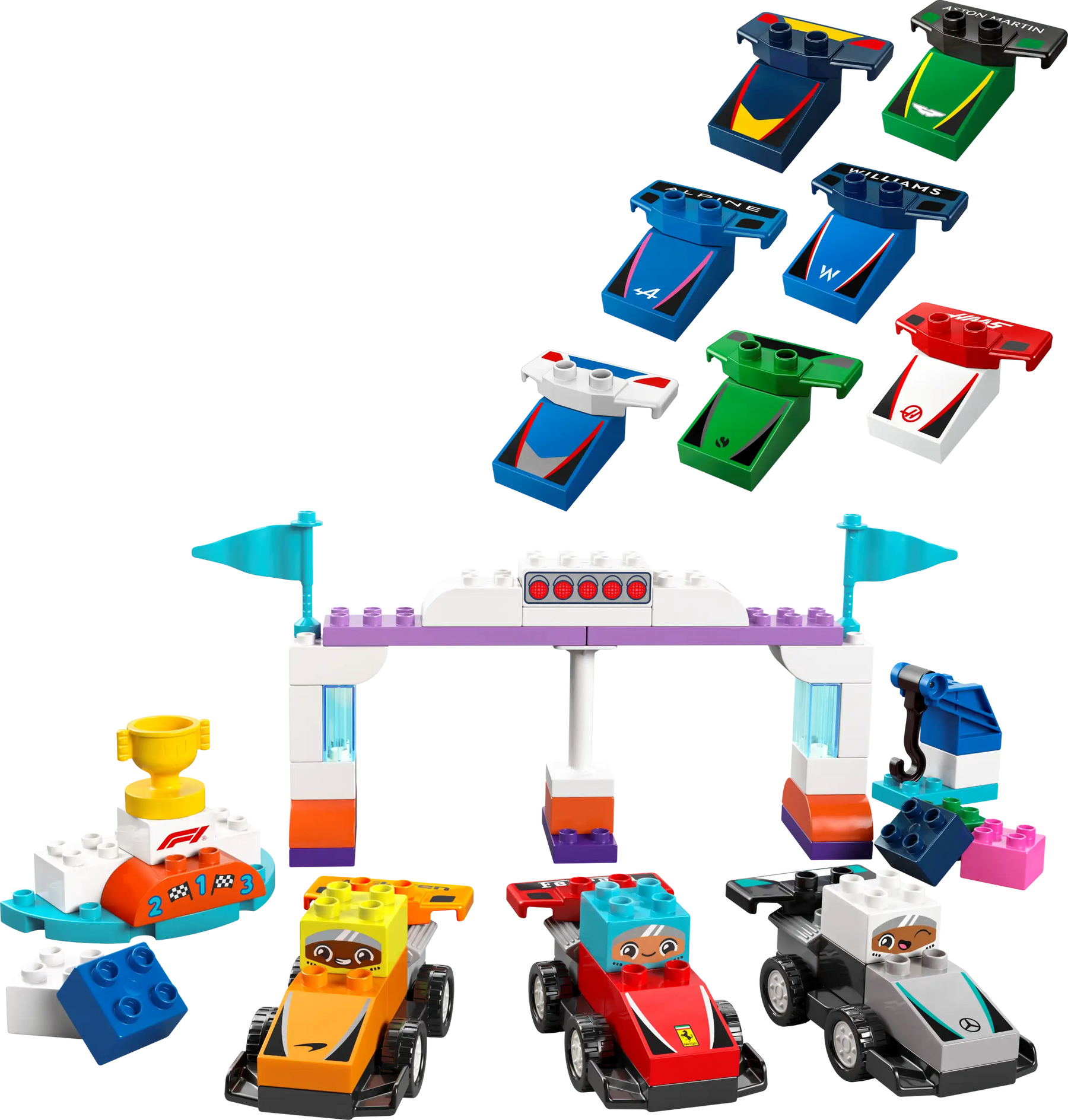 Lego Duplo 10445 F1®-tiimin Kilpa-autot ja Kuljettajat