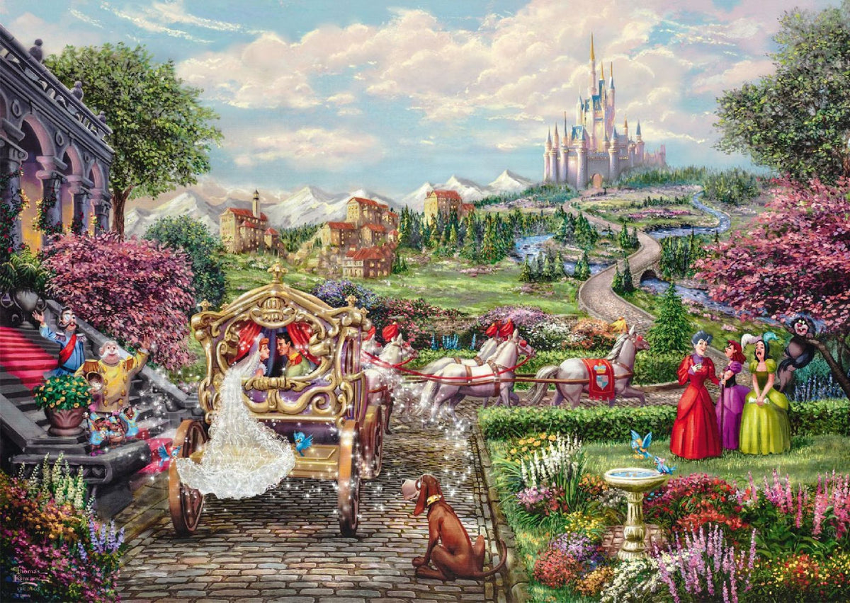 Schmidt Thomas Kinkade 1000 Palan Palapeli Disney Tuhkimo Happy Ever After