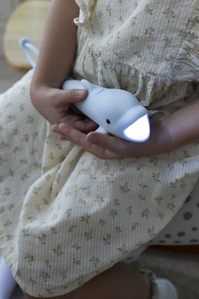 LED Ladattava Lasten Taskulamppu Delfiini Silikoninen