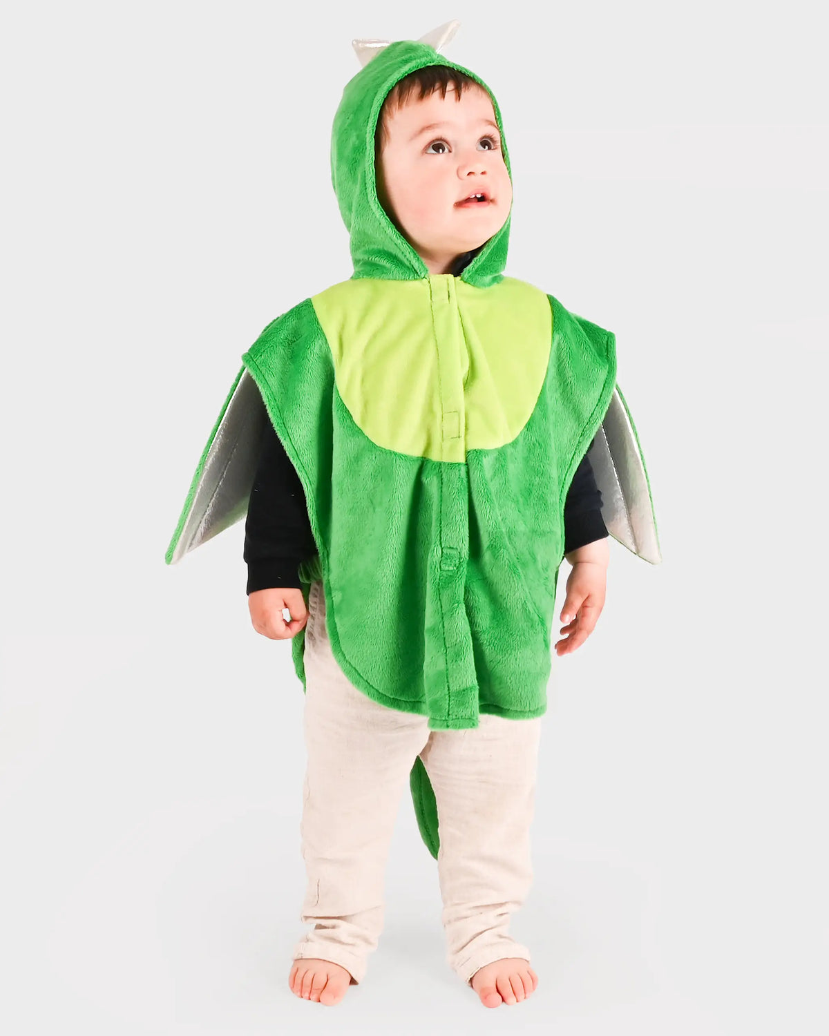 Lasten Naamiaisasu Lohikäärmeviitta Hopeisilla Yksityiskohdilla 86-110cm(1-4v)