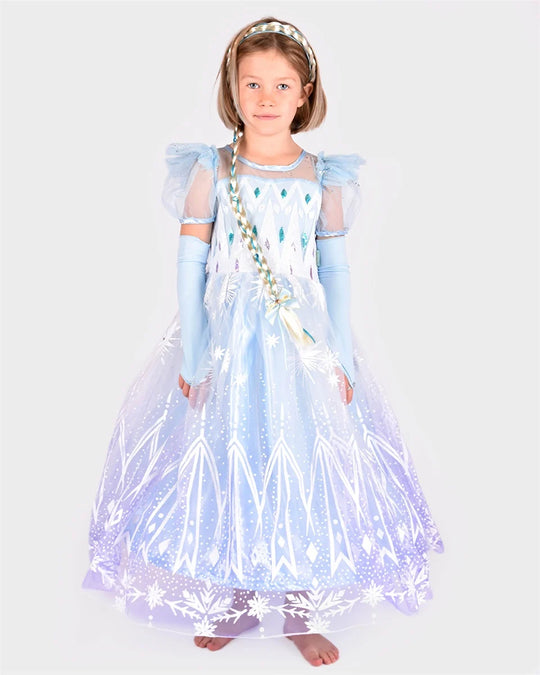 Den Goda Fen Jääprinsessa "Frozen" Mekko Sininen 2-4v 98-104 cm