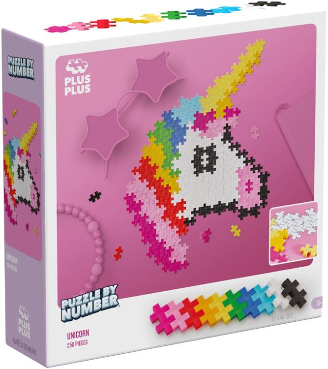 Plus Plus Unicorn Puzzle By Numbers 250 pcs