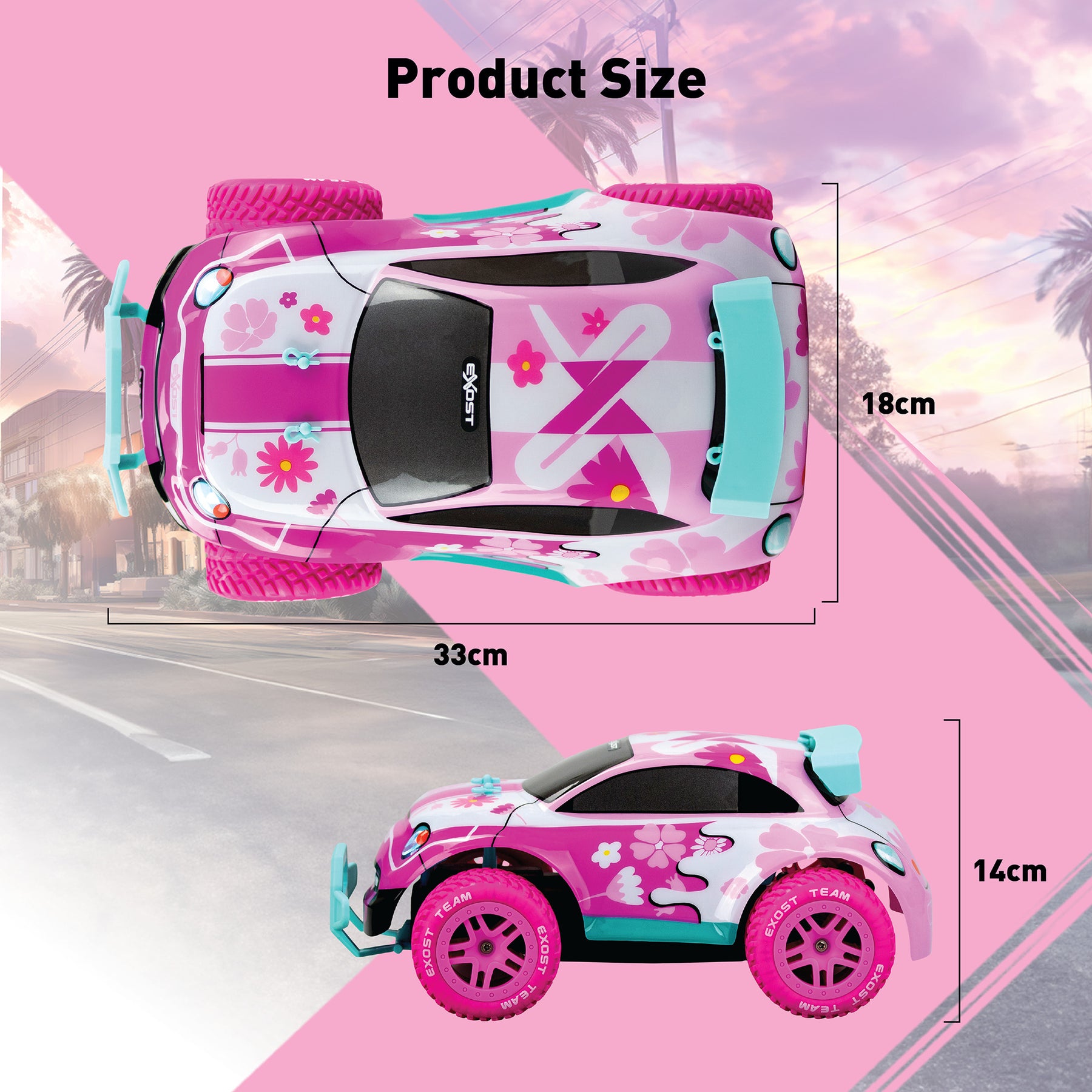 Exost Pixie Pinkki Radio-Ohjattava Auto