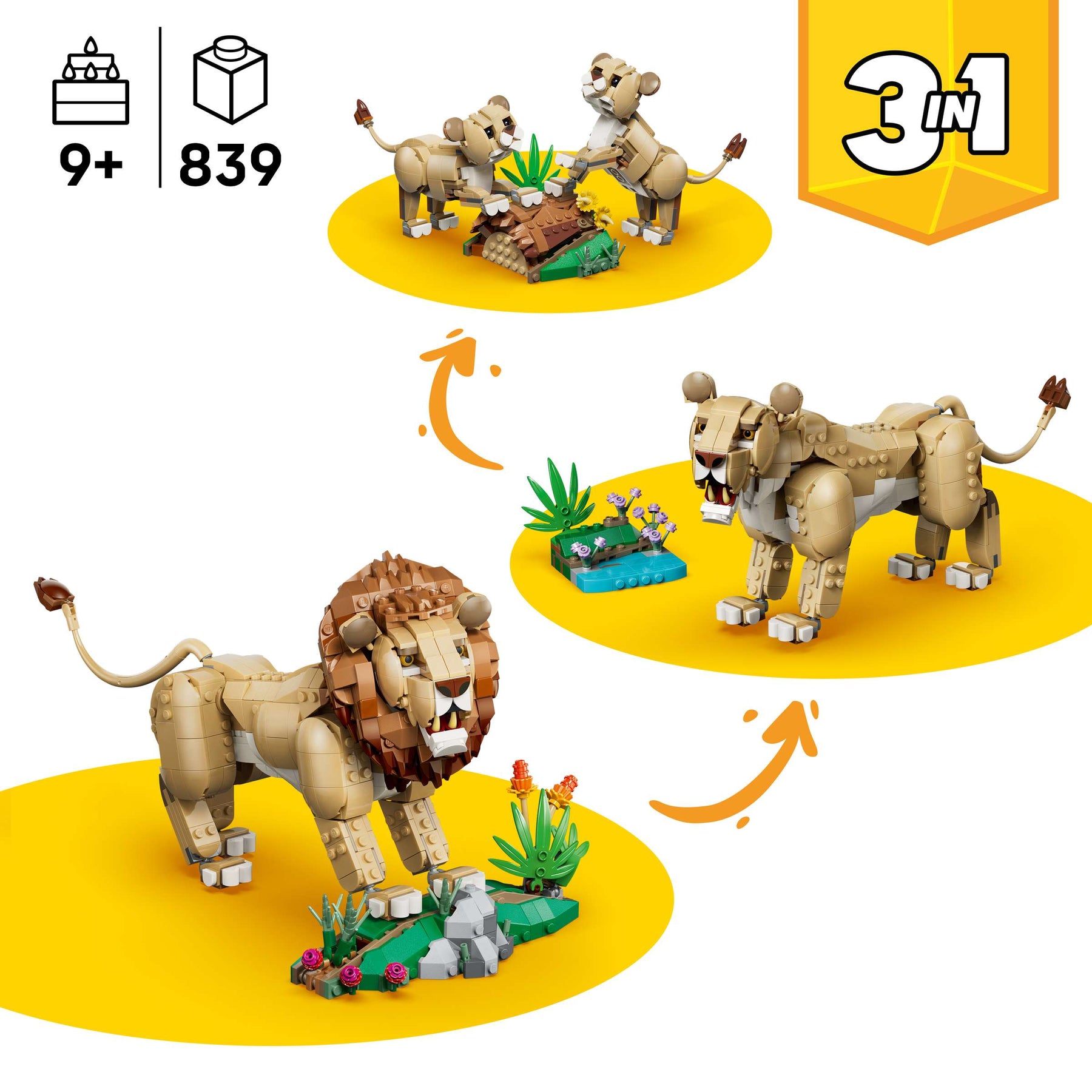 LEGO Creator 31386 Villieläimet: Uljas Leijona