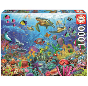 Educa 1000 Palan Palapeli Tropical Fantasy Turtles