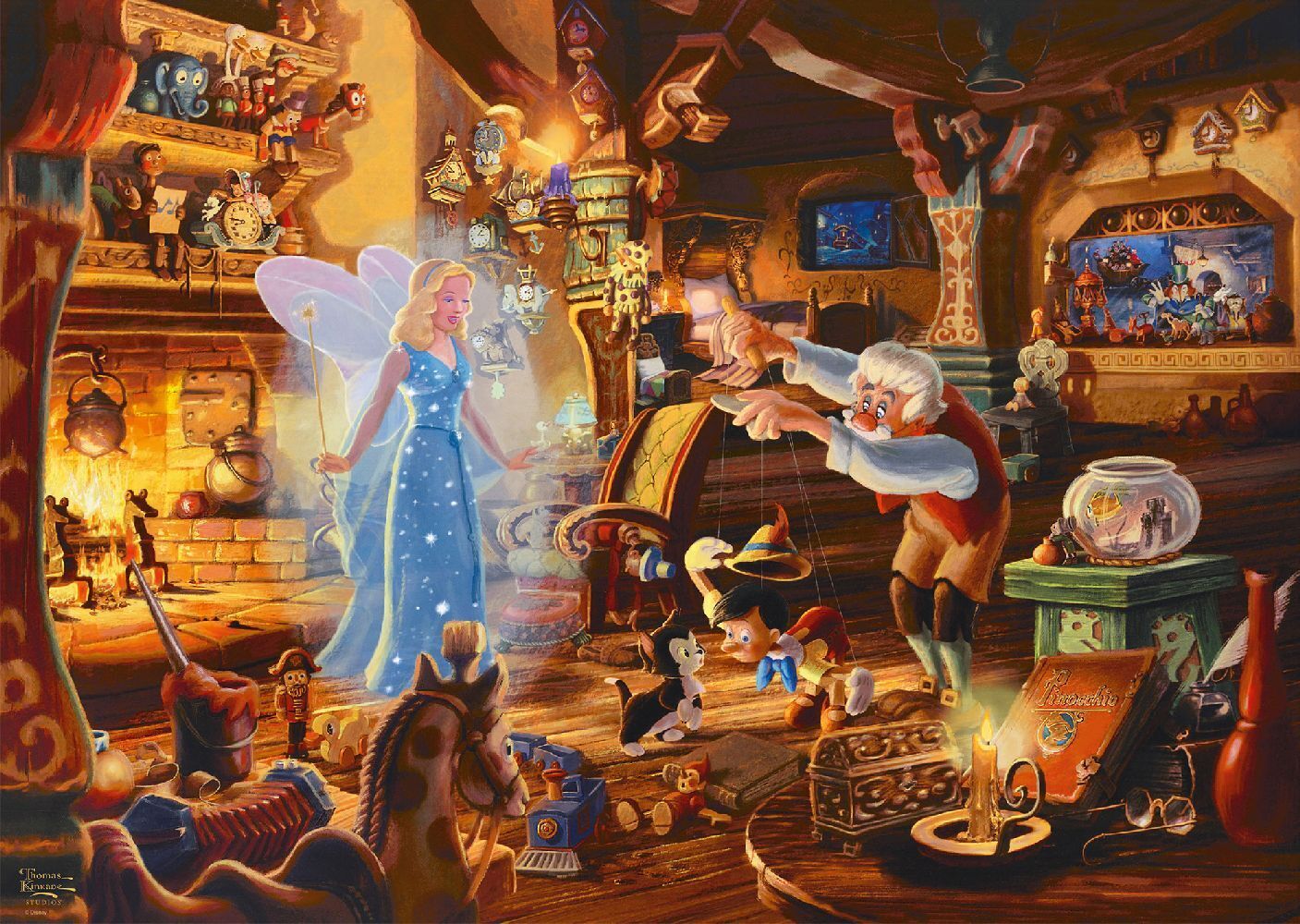 Schmidt Thomas Kinkade 1000 Palan Palapeli Geppetto's Pinocchio