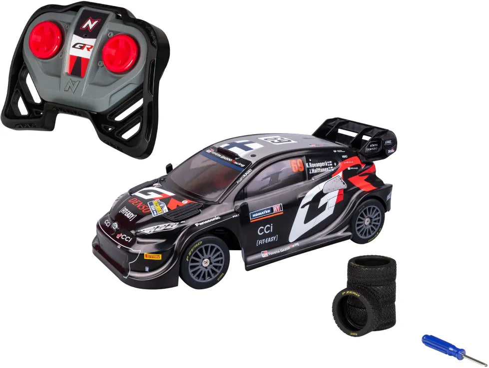 Nikko Radio-Ohjattava Toyota Gazoo Sweden 2024 Kalle Rovanperän Auto Lisärenkailla