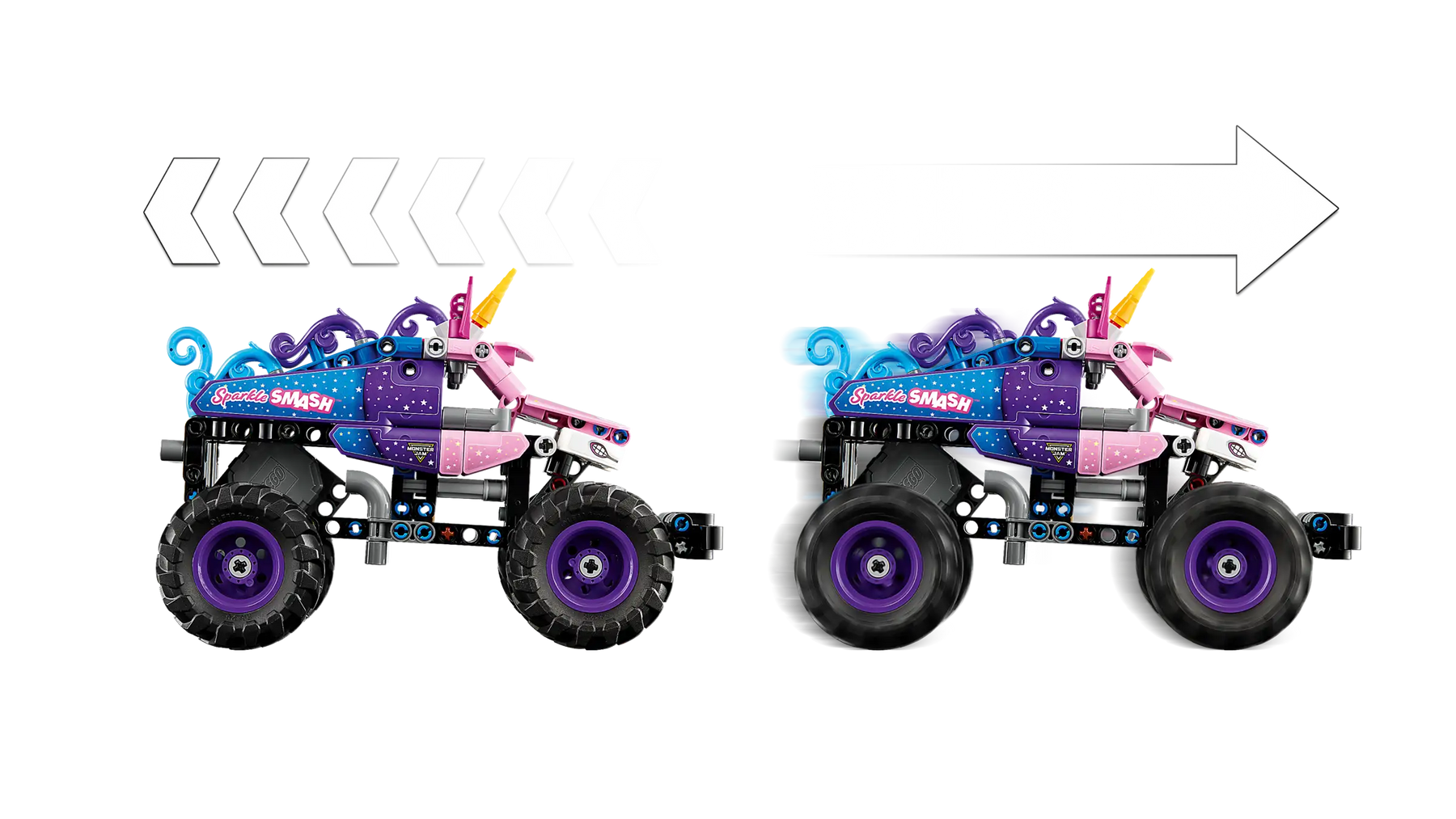 Lego Technic 42220 Monster Jam™ Sparkle Smash™ Vetomoottorilla