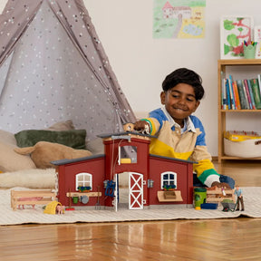Schleich Farm World 42606 Punainen Maatila sekä Maatilan Eläimet