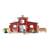 Schleich Farm World 42606 Punainen Maatila sekä Maatilan Eläimet