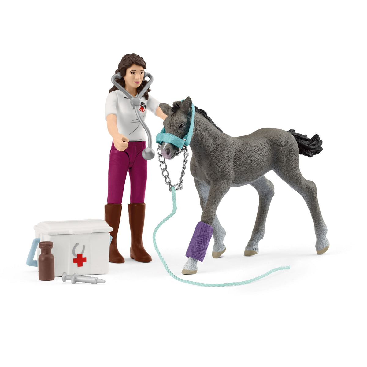 Schleich 42752 Pocket Set Mrs Kramer With Foal