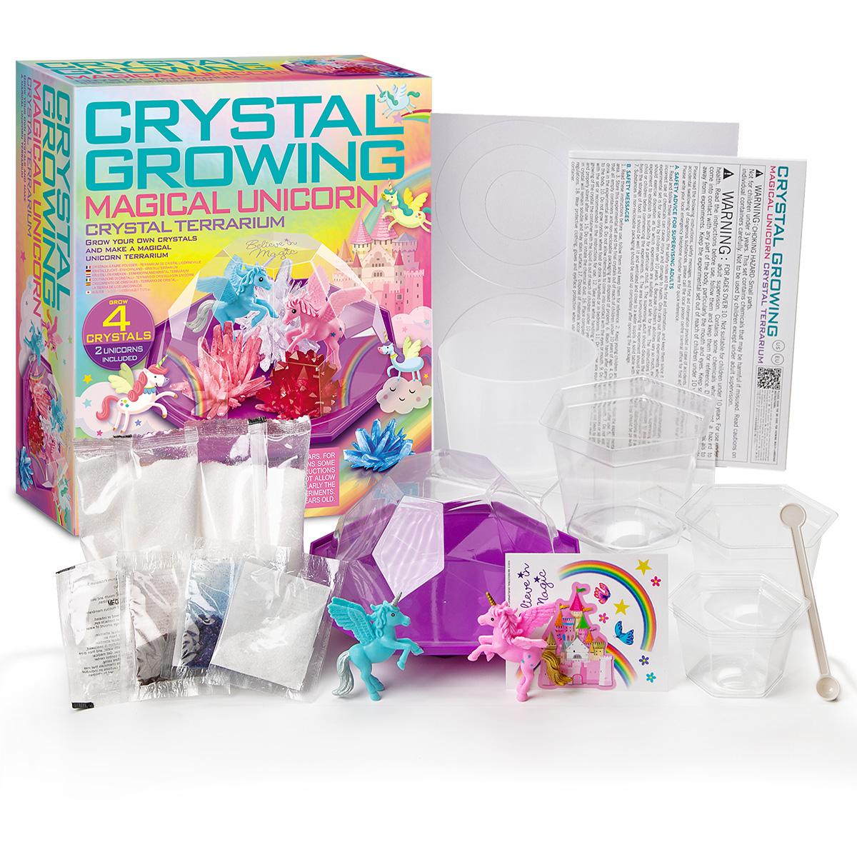 4M KidzLabs Crystal Growing Magical Unicorn Crystal Terrarium