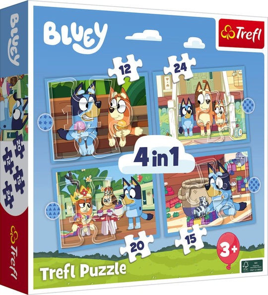 4 X Bluey Palapeli 12-24 Palaa