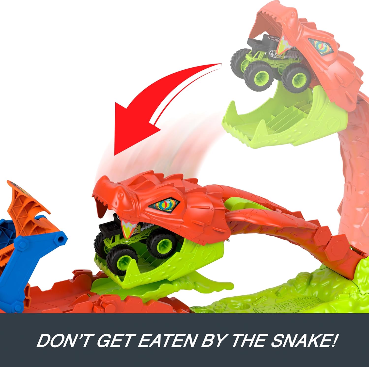 Hot Wheels Monster Trucks Snake Slam Takedown Monsteriautorata