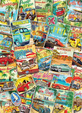Eurographics 1000 Palan Palapeli Vintage Travel Collage