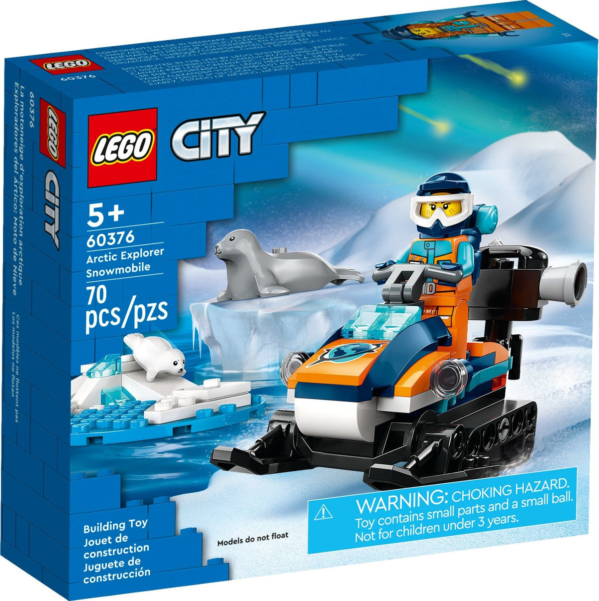 LEGO City 60376 Arktisen Tutkimusretken Moottorikelkka