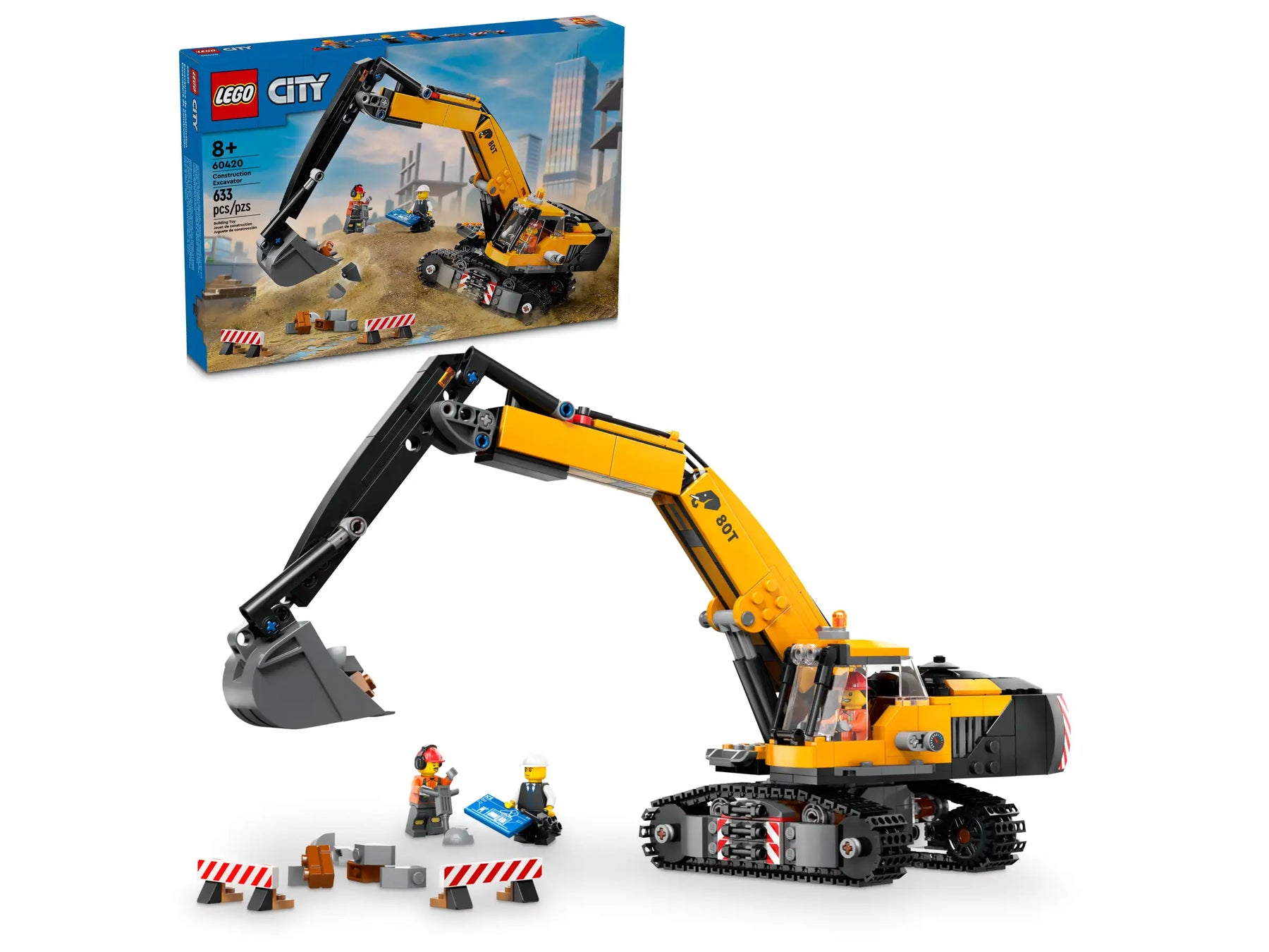 LEGO City 60420 Keltainen Rakennuskaivuri