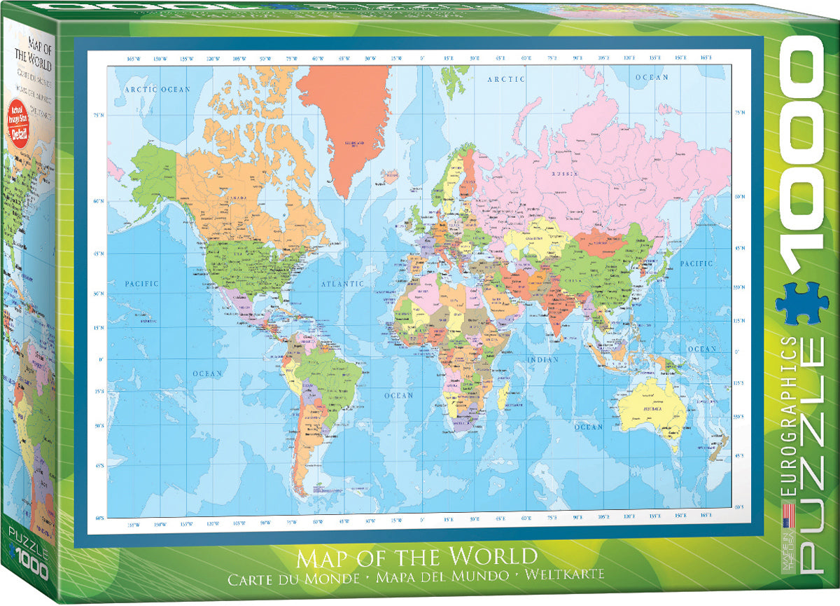 Eurographics 1000 Palan Palapeli Modern Map of the World